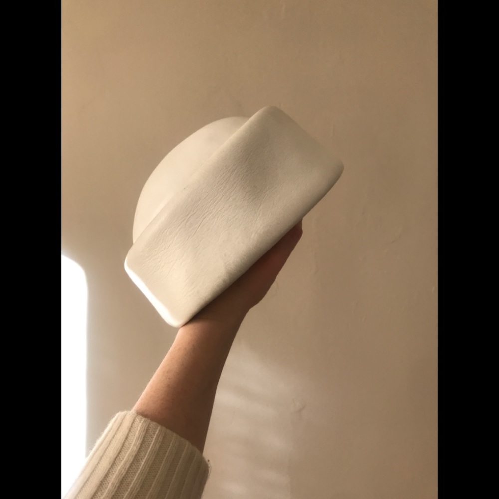 Vintage 60s White Pillbox Hat